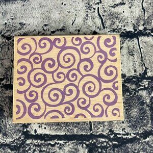 Rubber Stampede 3314R Geometric Swirl Background Rubber Stamp
